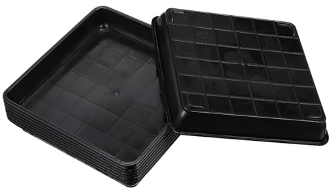 TOYANDONA 8pezzi Vassoio per Vasi di Fiori in Plastica Vassoio Quadrato per Bonsai Sottovaso di Plastica Durevole per Fioriera
