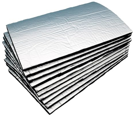 20 Pack Car Sound Deadening Mat Self Adhesive, 25cmx18cmx5mm Auto Heat Insulation & Noise Dampening Pad, Waterproof Car Sound Proofing Mat for Trunk Van Hood Ceiling Door Floor