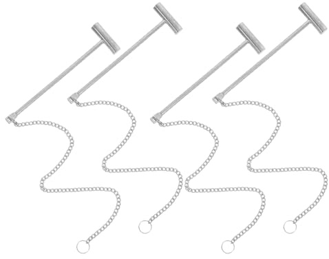 OUNONA Marteau D'urgence Compact en Fer Argenté, Outil Multifonction pour Bouton D'alarme et Borne Incendie, Pack de 4, pour Scénarios D'urgence Pompiers