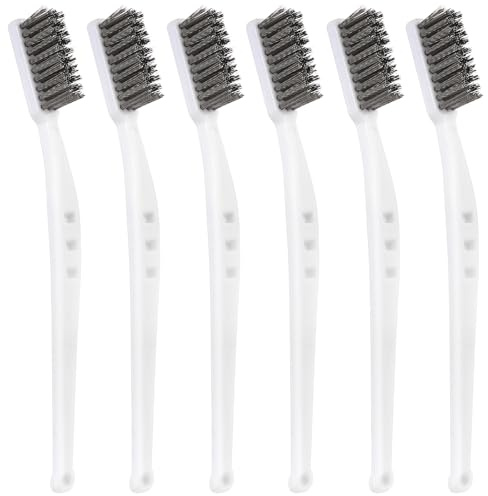 6 Pcs Wire Brushes for Cleaning, Small Metal Wire Brush Set, Heavy Duty Stainless Steel Wire Brush for Rust Removal Paint Removal Kitchen Welding Slag Carving Gaps Cleaning Brush Tools Metal Scrubber