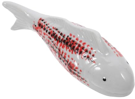 Yardenfun Schwimmende Fischfigur Aquariumdeko Kreative Keramik Fischskulptur Niedliche Schwimmende Deko für Kleine Aquarien und Gartenteiche
