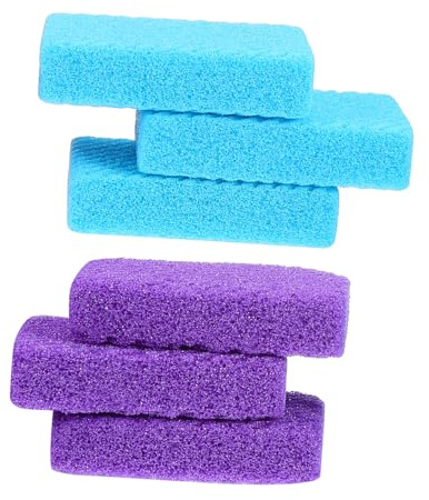 HONITANO 6 Pezzi Pietra Pomice per Piedi Rimozione Duroni, Attrezzo Esfoliante per Piedi, Strumento per Massaggio e Cura in Bagno