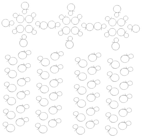 Homoyoyo 100pcs Stainless Steel Chandelier Metal Hanger Pins Figure 8 Crystal Beads Hooks Ceiling Light Connectors Clips for DIY Crystal Lamps and Pendant Lights
