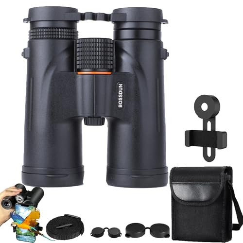 Warmax Fernglas 12x42, Wasserdicht Warmax Talon HD Fernglas Mit Entfernungsmesser & Nachtsicht, Fernglas mit Nachtsichtfunktion, Für Vogelbeobachtung, Wandern, Jagd, Sightseeing (Schwarz-B)