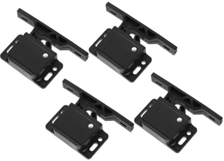 IWOWHERO Set da 4 Chiusure Laterali a Pressione per Porte e Cassetti di Camper Serrature Compatte per Mobili da Cucina e Bagno Ferramenta Pull-To-Open Versatile per Roulotte e Veicoli