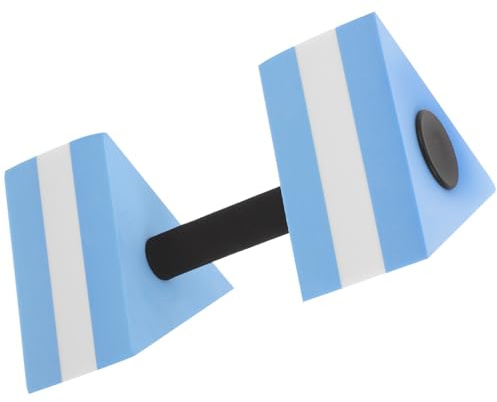 DECHOUS Haltère Aquatique EVA Triangle Bleu Blanc Résistant Léger pour Exercices Piscine Fitness et Aérobic