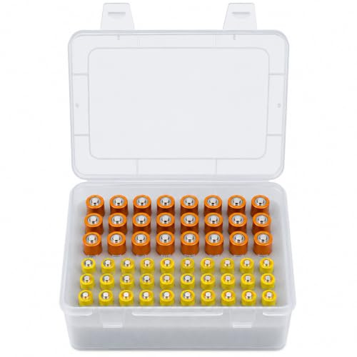 BT-618 - Caja de almacenamiento de pilas (225 pilas para bloque de 9 V, AAA, C, D, 1,5 V, color gris claro, S)
