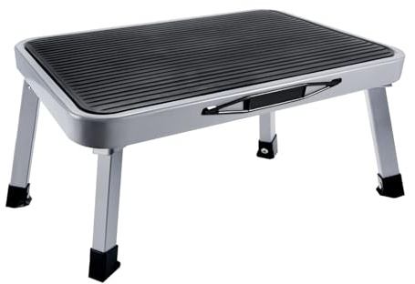 BREEZENEST Folding Step Stool, Anti Slip Foldable Step Stool Supports up to 150kg, Portable Folding Step for Kitchen, Bathroom, Caravan, RV, Camping & Children's Step Stool Home Furniture