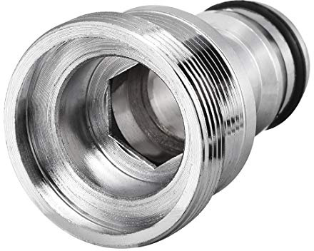 sourcing map Tuyau Rapide Connexion Plaqué Nickel Eau Tuyau Raccord Connecteurs M28 Mâle Fileté Adaptateur