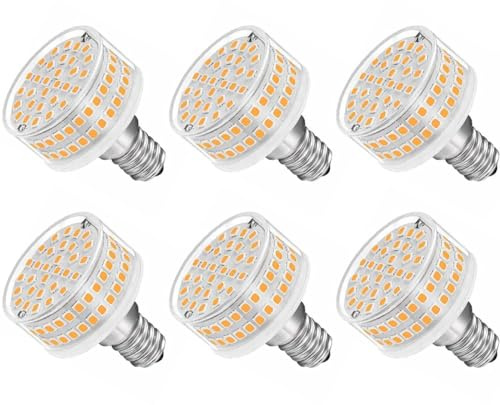 ZFQ LED Leuchtmittel E14 9W, 90 Watt Halogen Äquivalent, 900 LM, 3000K Warmweiß, 88 LED-Chips, 360 Grad Abstrahlwinkel, AC 220-240V, Nicht Dimmbar, 6 Stück