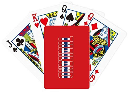 Tailandia País Bandera Nombre Póker Jugando Tarjeta Mágica Divertida Juego de Mesa