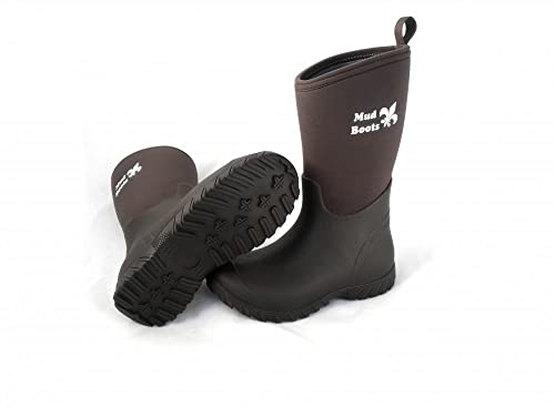 PS Pferdeartikel Mud Boot - Neopren Stiefel, Gummistiefel, halbhoch, Rain Boots Größe Braun 38