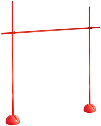 SPORTIKEL24 X-stativ hinderset – 180 cm stänger (Ø 25 mm) med stång- och ringklämmor – fyllbara fötter för stabila smidighetshinder – träning för studs och koordination