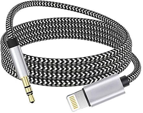 Wahbite Lightning to 3.5mm Audio Cable Compatible with iPhone 14/13/12/11/XR/XS/X/8/7/6 Plus/SE 2, iPad