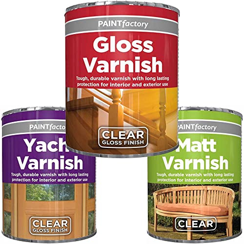Q&H 300ML All Varnish Paint Tin Long Lasting Protection - Interior & Exterior Excellent Coverage Gloss Finish Clear Paints - Fast Dry Surface Painting Ultra Tough Tins Household (Yacht Varnish, 1 Tin)
