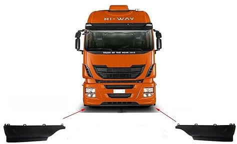 Kit Spoiler Generico Nero Plastica Angolo Sotto Paraurti Anteriore dx+sx Compatibile Stralis 2013 Hi Way