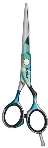 JAGUAR Haarschere JaguART IN MOTION 5.5 | Friseurschere im Offset-Design | antiallergene, resistente High-Tech-Beschichtung in Fotoqualität | Made in Germany