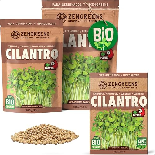ZenGreens® Graines de coriandre bio - Choisissez entre 200g et 500g