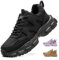 Scarpe Antinfortunistiche Donna Leggere e Comode Scarpe da Lavoro con Punta in Acciaio Antiscivolo Traspiranti Scarpe Sicurezza C01 Nero/38