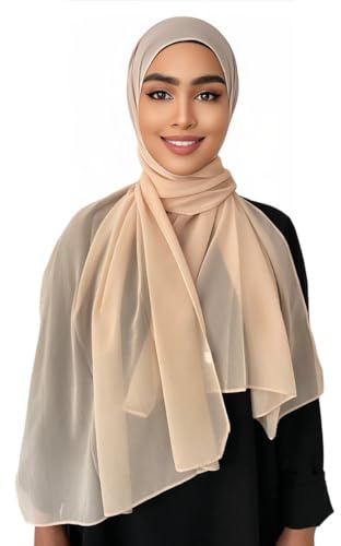 Medinah kopftuch moderne hijab kopftuch-Frauen Premium Chiffon Hijab Kopftücher, hijab aus leichtem Stoff- kopftuch damen 180X70cm groß, aus hochwertigem Stoff
