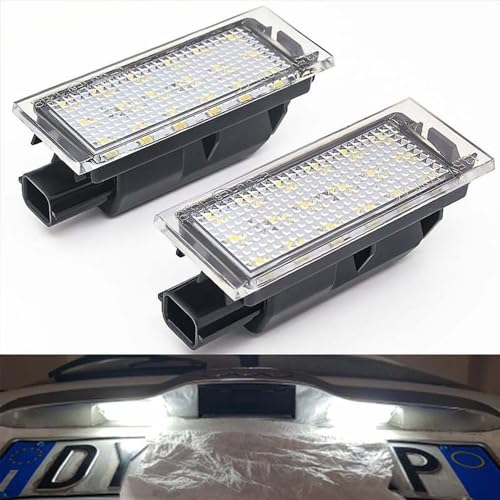 BAKUGO 2 Stück Auto Nummer Kennzeichen Beleuchtung Für Renault Megane 3 Clio Laguna 2 Megane 3 Twingo Master Vel Satis
