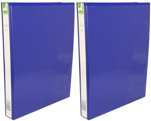 Q-Connect 25 mm A4 4d Ring Presentation Binder - Blue (Pack of 2)