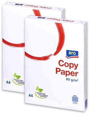 aro Kopierpapier Druckerpapier Universalpapier DIN A4-80 g/m² Diverse Mengen (Aro 1000 Blatt & 1x HLKauf-Produkt)