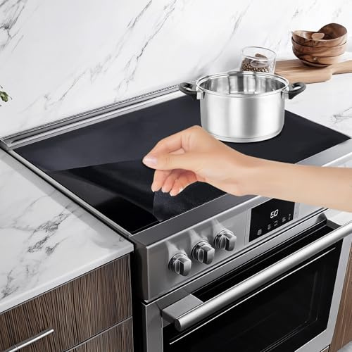 Induction Hob Protector Mat 54 x 90 cm,Kitchen Induction Hob Protector Mat Cooktop Scratch Protector for Induction Hob Heat Resistant Stove Cover Multifunctional Silicone Mat