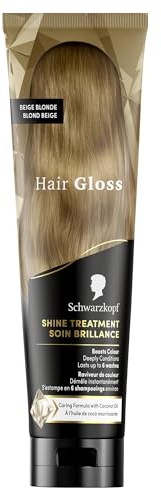Schwarzkopf - Hair Gloss Haarfarbe – Glanzpflege – Farbauffrischung – entwirrt sofort – Temporäre Haarfarbe – pflegendes Kokosöl – Beigeblond – 150 ml