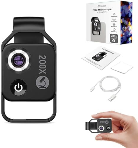 Tibue Nano Zoom 2 with 200x Magnification, LED Light - Universal Clip (Black)