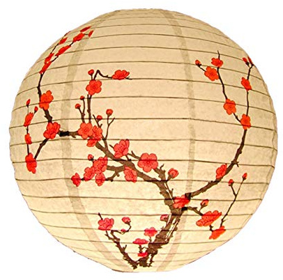 ZYHARUKO Hängelampen Lampenschirm Papier Orientalische Lichtdekoration Blüte feine Verarbeitung
