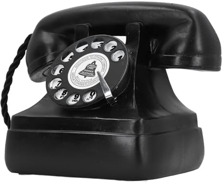 Tomotato Retro Landline Telephone,Resin Rotary Dial Vintage Home Telephones Antique Phone Landline Telephone Retro Telephone Ornament Prop Phone for Coffee Shop Bar Photograph Prop