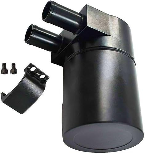 Aluminum Reservoir Oil Catch Can Tank Bottle, High Performance Black Aluminum Alloy Reservior Oil Catch Can Tank For BMW E60 E82 E90 E91 E93 N54 135i 335i 535i xDrive, Mance Black 0.75 inch 19MM