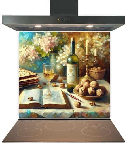 Colour2Glass Printed Toughened Glass Splashback for Kitchen, Tempered Heat-Resistant Glass Splashbacks with Polished Edges for Cooker and Hob Backsplash (Design 2295, 60 x 75cm)