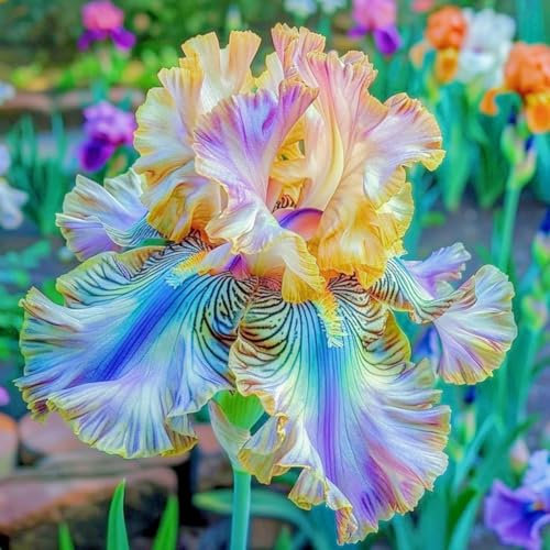 Iris Bulbs Bulk-Iris Bulbs for Planting Now UK,Hardy Perennial,Wedding Flowers,Plant Bulbs,Garden Flowers-4bulbs