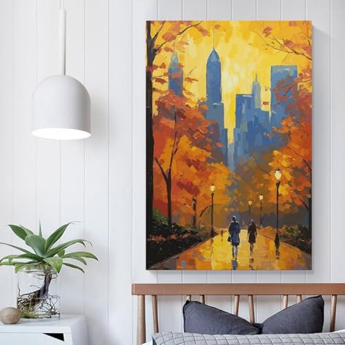 POLIUAWS New York City Leinwanddruck Kunstdruck, Poster, Für Büro, Schlafzimmer, Cafe, Dekoration Mit 20x30inch(50x75cm)