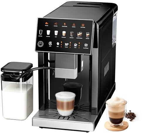 ICEVIVAL Fully Automatic Espresso Machine with Grinder & Milk Frother