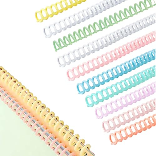 Rusokufo 20 Peignes De Reliure, Pas D’Anneaux 10 mm Et Diamètre Intérieur 12 mm, Reliure À 30 Anneaux pour Documents, Carnets, Présentations Et Dossiers Scolaires