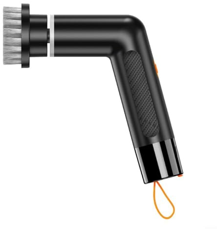 Cepillo de mano para fregar, 1 paquete de cepillo de limpieza eléctrico con pantalla LED de 2 modos, limpiador giratorio impermeable Ipx6 para lechada de azulejos de cocina, baño, limpiador eléctrico