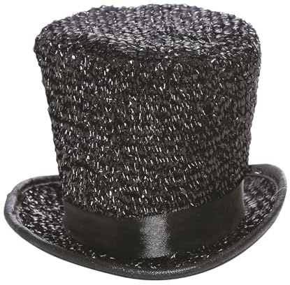 Guirca 13032 Mini-Zylinder mit Glitzer, Schwarz