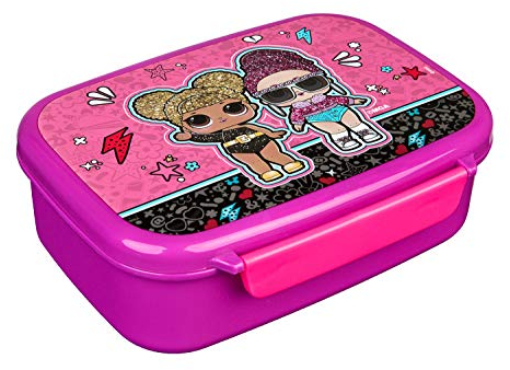 Scooli Brotdose für Kinder mit herausnehmbaren Einsatz - LOL Surprise - Kindergarten Brotdose - Sandwichbox Schule - Brotzeitdose aus Kunststoff BPA frei - Sandwichbox - Lunchbox - Vesperbox