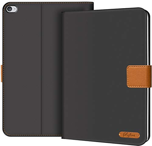 CoolGadget Stand Case Klapp Tasche für iPad mini 4 [Schutzhülle mit Aufstellfunktion] Ständer Tablet Cover Hülle [Kartenfächer] - Grau