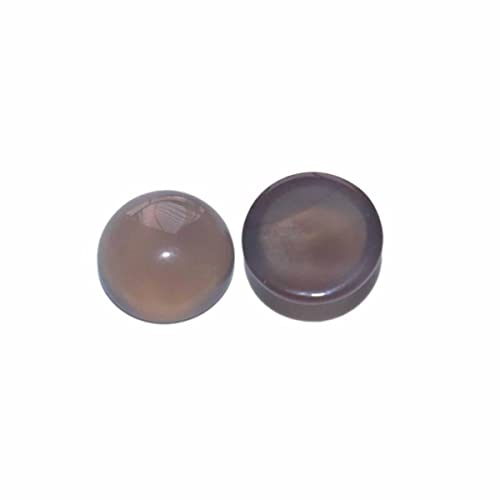 10 teile/los Naturstein 6 8 10 12 14 16 18 20mm Perlen Runde Perlen Cabochon Cameo Fit Anhänger Für Schmuck Charme DIY Halskette-Grauer Achat, 16mm