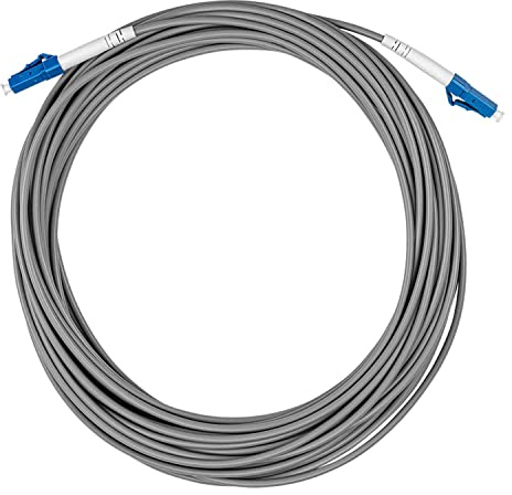 Axing OAK 10-04 Optisches Kabel mit Stahlarmierung LWL Patchkabel SMF Glasfaser-Kabel LC/UPC Stecker 10 m