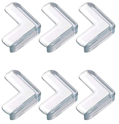 WeddHuis 6Pcs Eckenschutz Transparent Kantenschutz Baby mit Vorinstalliert Extra Starkem Kleber Tischkantenschutz Rückstandslose Entfernung Babykopfschutz-Set