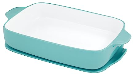 KitchenAid Baker rectangulaire en grès vitrifié avec couvercle/dessous de plat, 4,5 l