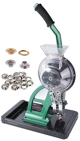 Halbautomatische Ösen-Maschine, Stanzmaschine, 6/10 mm Ösen-Befestigungsmaschine mit beweglichen Rädern, automatische Ösen-Pressmaschine, Ösen-Zuführwerkzeug für Poolabdeckungen, Banner oder 10mm