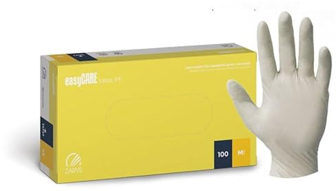 MEDICALMONO - 1000 Guanti monouso in Lattice, senza polvere easyCARE, certificati CE, Guanti per alimenti, Guanti medici monouso (XS - 1000 Pezzi)