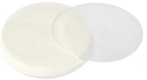 uxcell 100pcs Parchment Paper Rounds 4 Inch, Round Parchment Paper Non Stick for Baking Small Cakes, Separating Frozen Meat, Toaster Oven, White