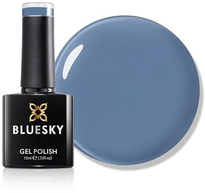 Bluesky Gel Nail Polish 10ml, Daring Blue - SS2411, Denim Blue Nail Polish for 21 Day Manicure, Professional, Salon & Home Use, Requires Curing Under LED UV Nail Lamp
